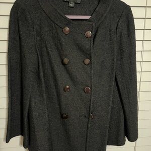 St. John Double-Breasted Gray Jacket Blazer Size 8